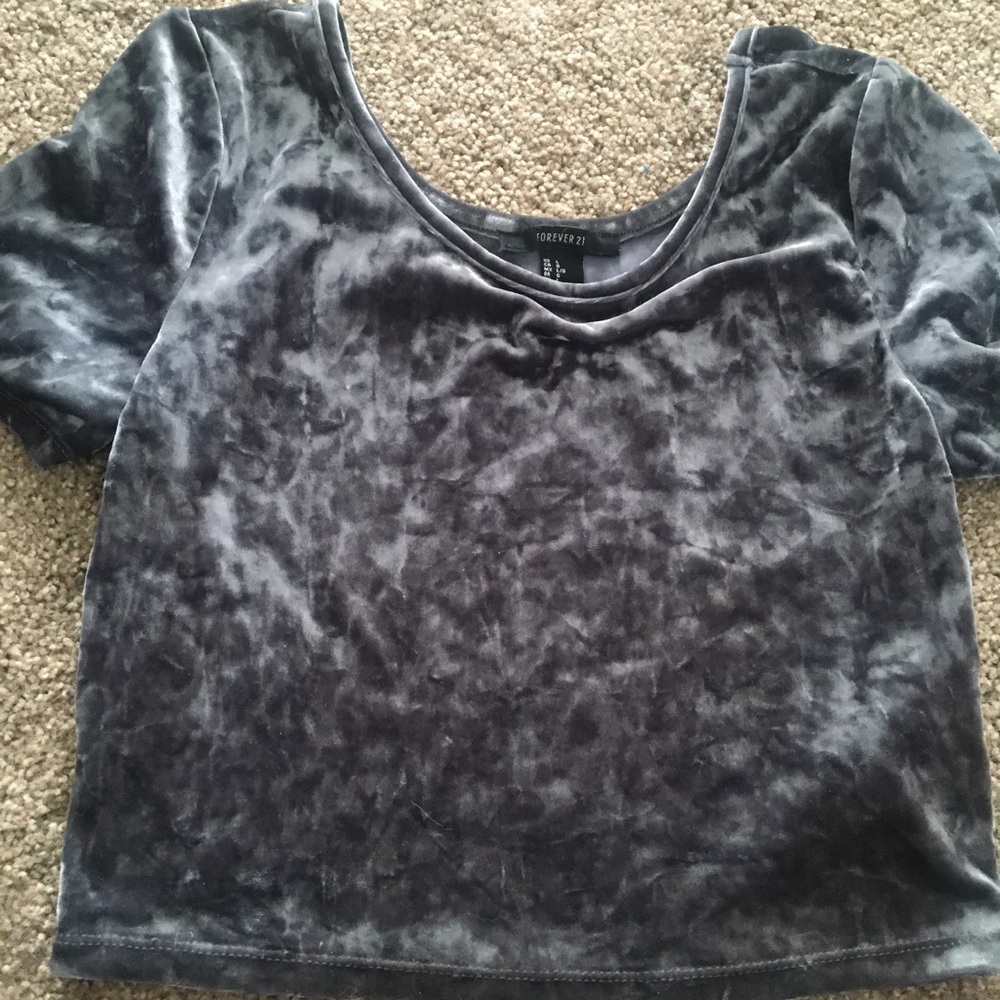 Suede crop top